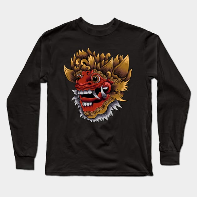 Barong Mask The Culture Long Sleeve T-Shirt by Marciano Graphic